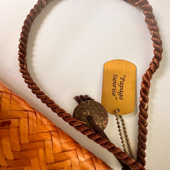 Vintage Mister Ernest Woven Straw Wicker Handbag – Philippines Artisan Design w - Picture 5 of 7